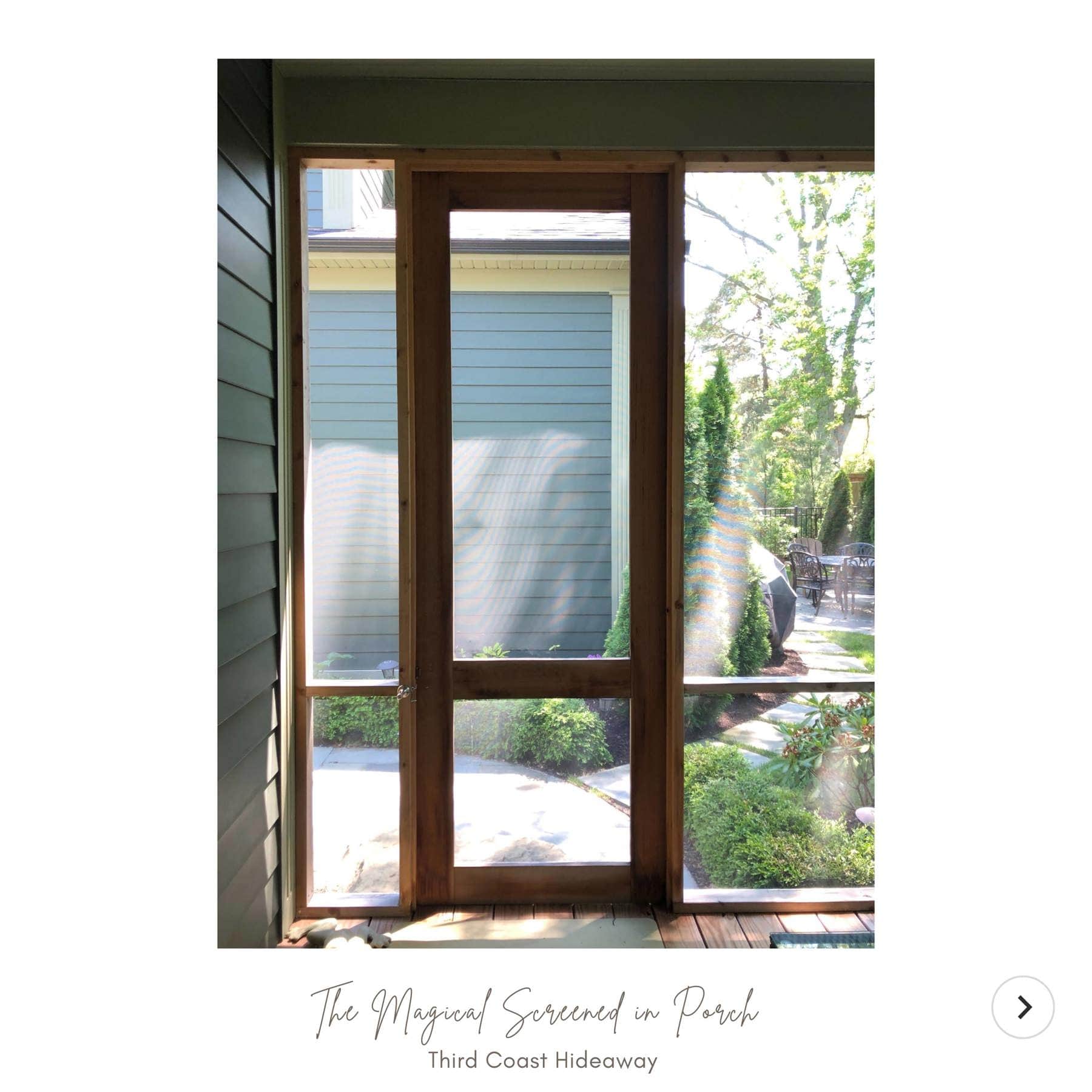 Screened porch